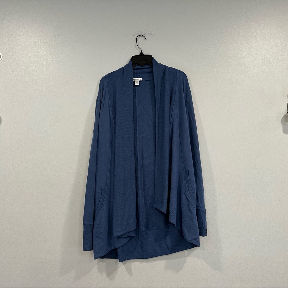 Athleta Womens Pranayama Restore Wrap Navy Minimalist Career Athleisure Medium M